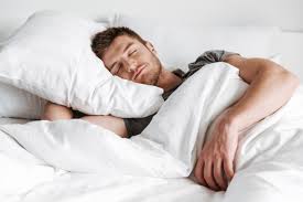 enjoying a great night's sleep